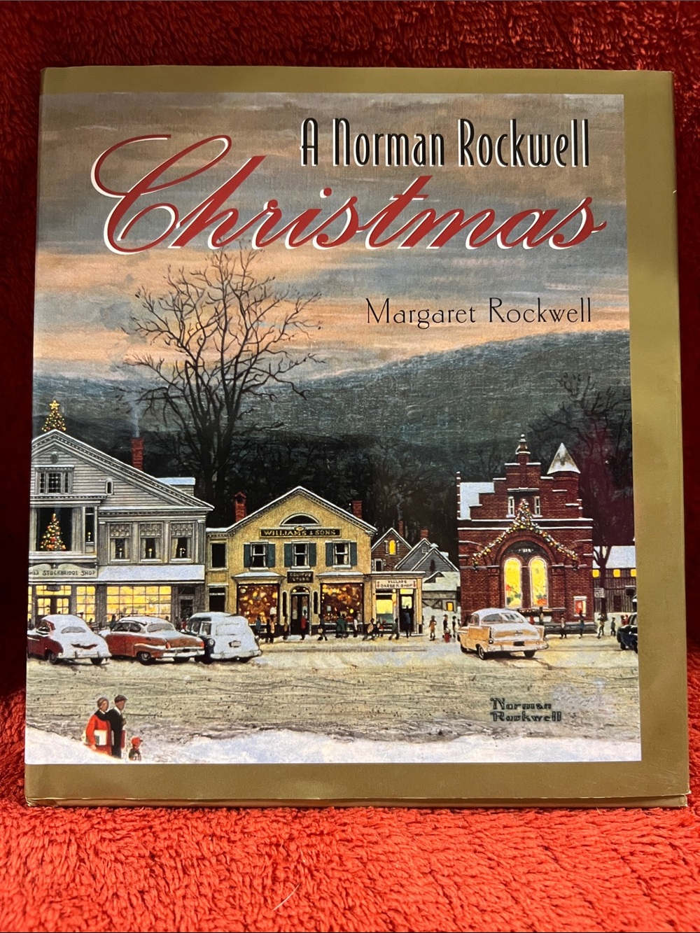 A Norman Rockwell Christmas Hardcover - Gold & Green Holiday Cover